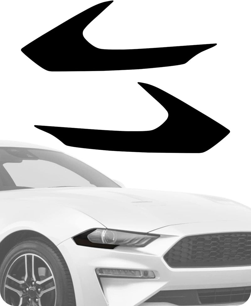 NDRUSH Headlight Side Marker Tint Vinyl Head Light Tint Film Precut Overlay Wrap Cover Compatible with 2018-2021 Ford Mustang - Image 1